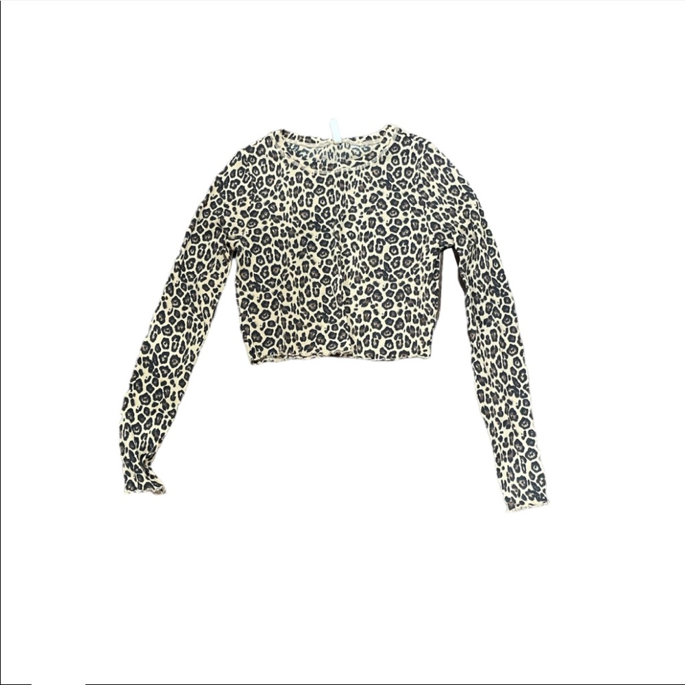 NWOT cheetah crop top